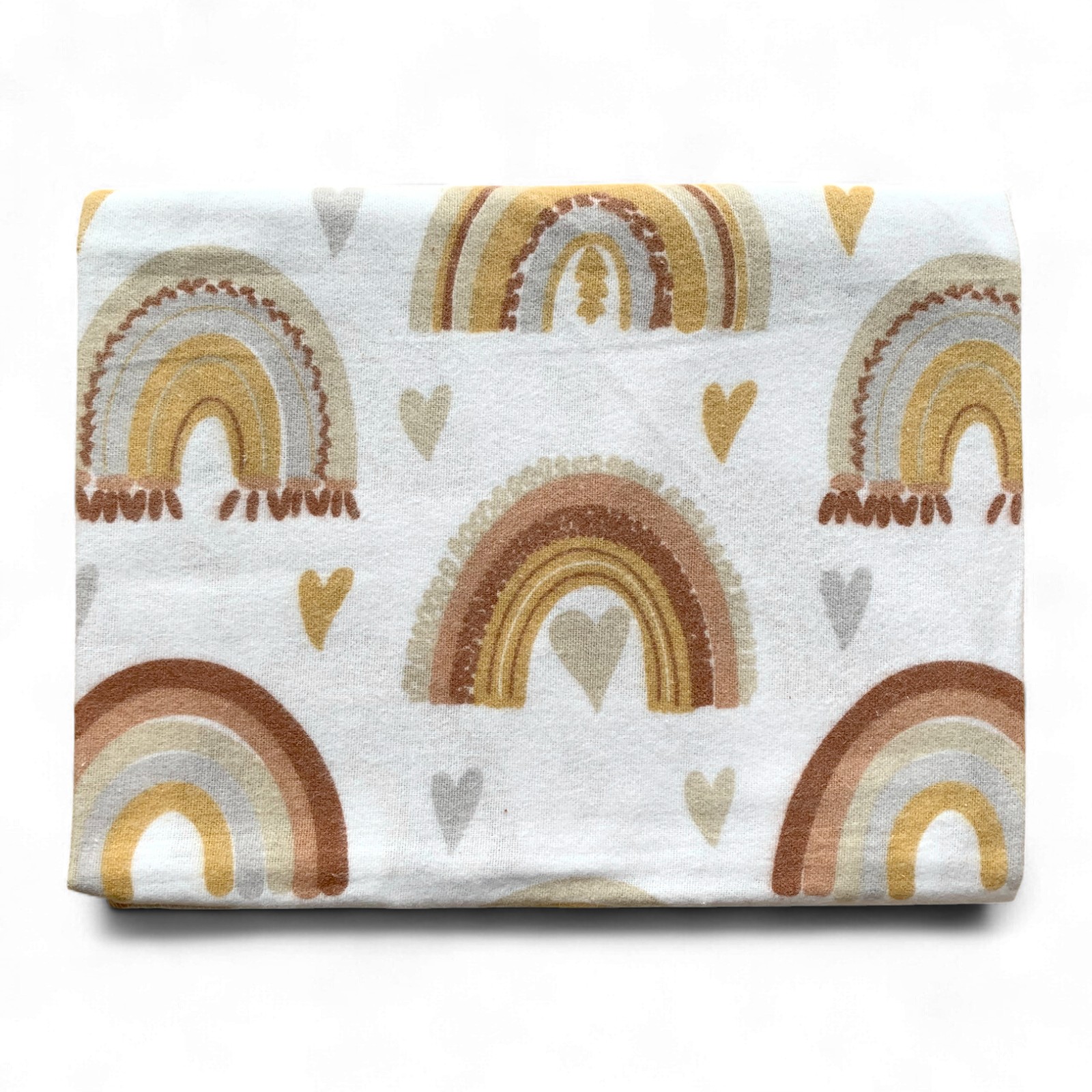 Пелюшка фланелева (байкова) 100 х 80 см Веселка і сердечки