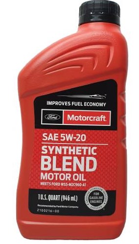 Моторна олива 5W20  MOTORCRAFT Synthetic Blend Motor Oil, 1qt.