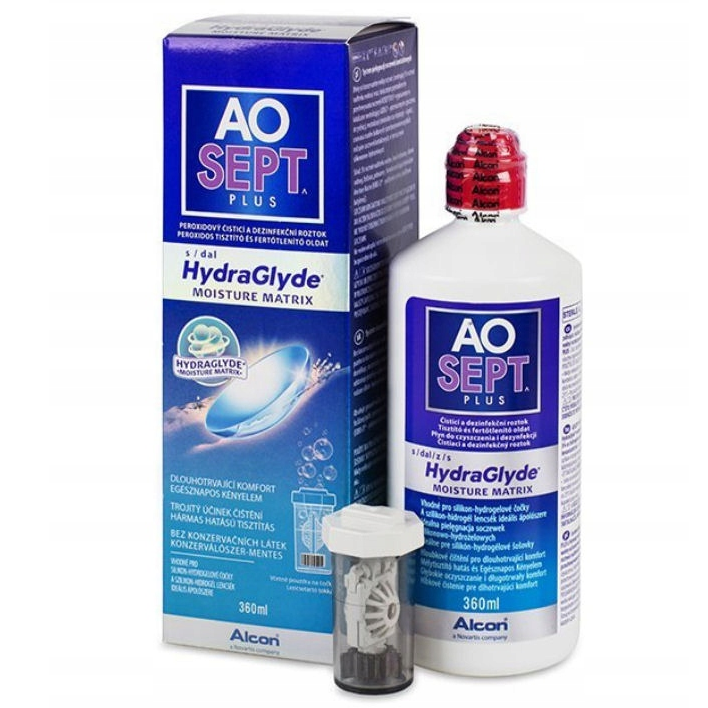 РОЗЧИН ДЛЯ КОНТАКТНИХ ЛІНЗ ALCON AOSEPT PLUS HUDRAGLYDE (360 мл.)