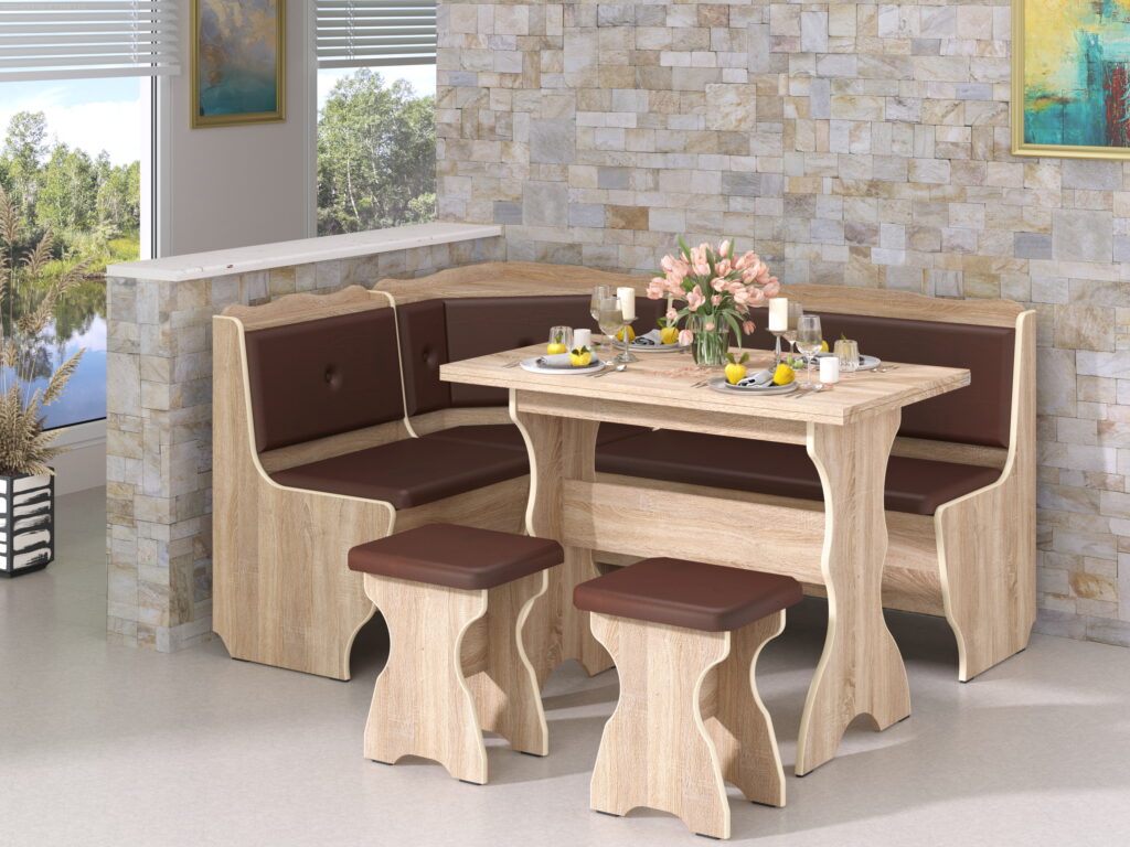 Кухонний комлект Президент (куток, стіл + 2 табуретки)