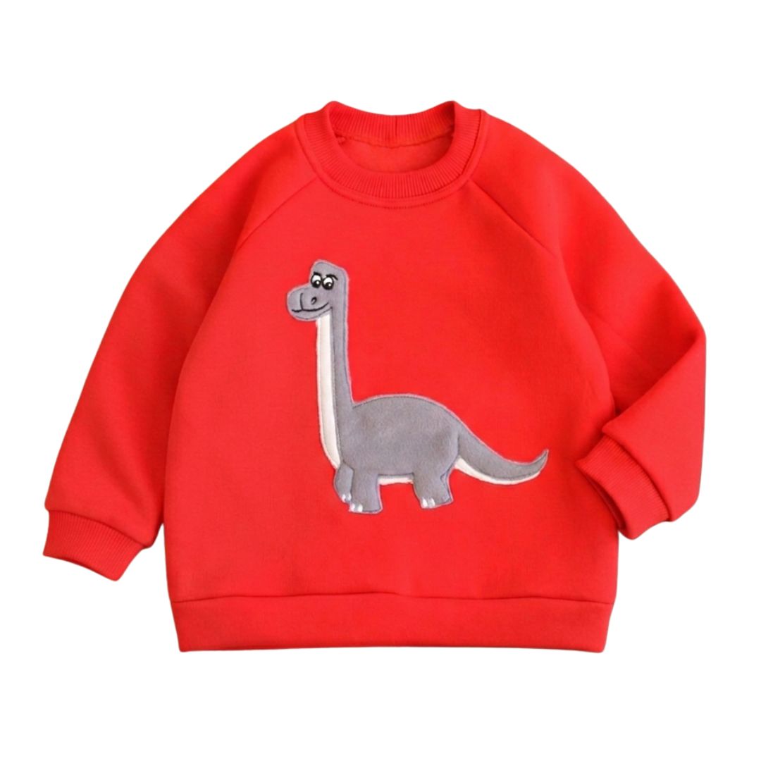 Теплий дитячий світшот з динозавром