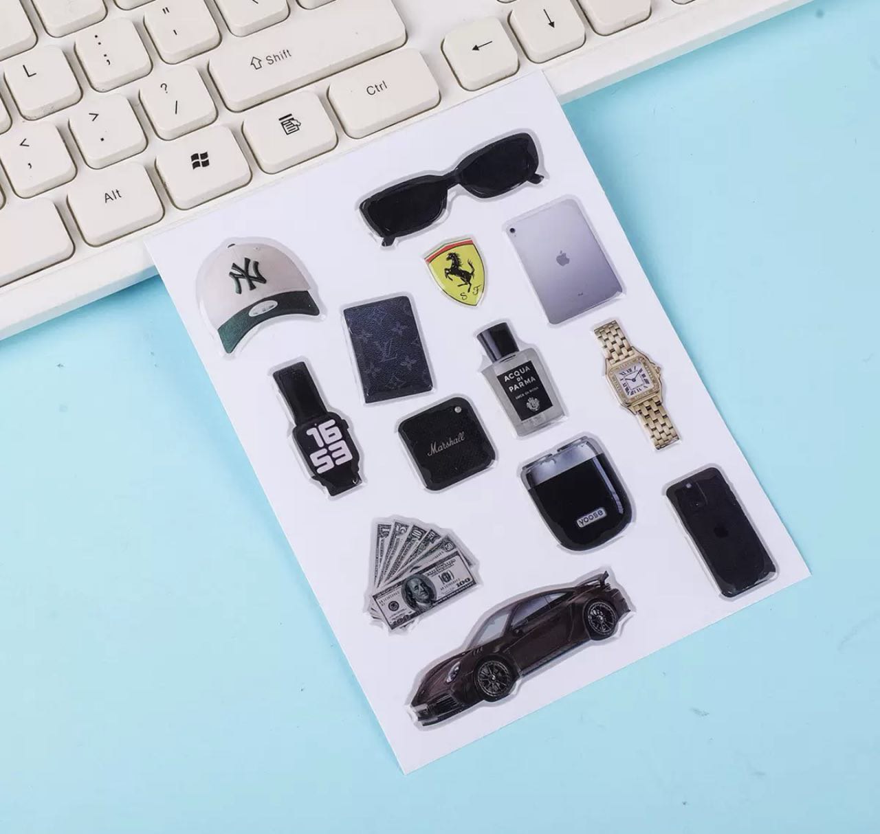 Об'ємні наліпки, стікери, наклейки, 1 лист