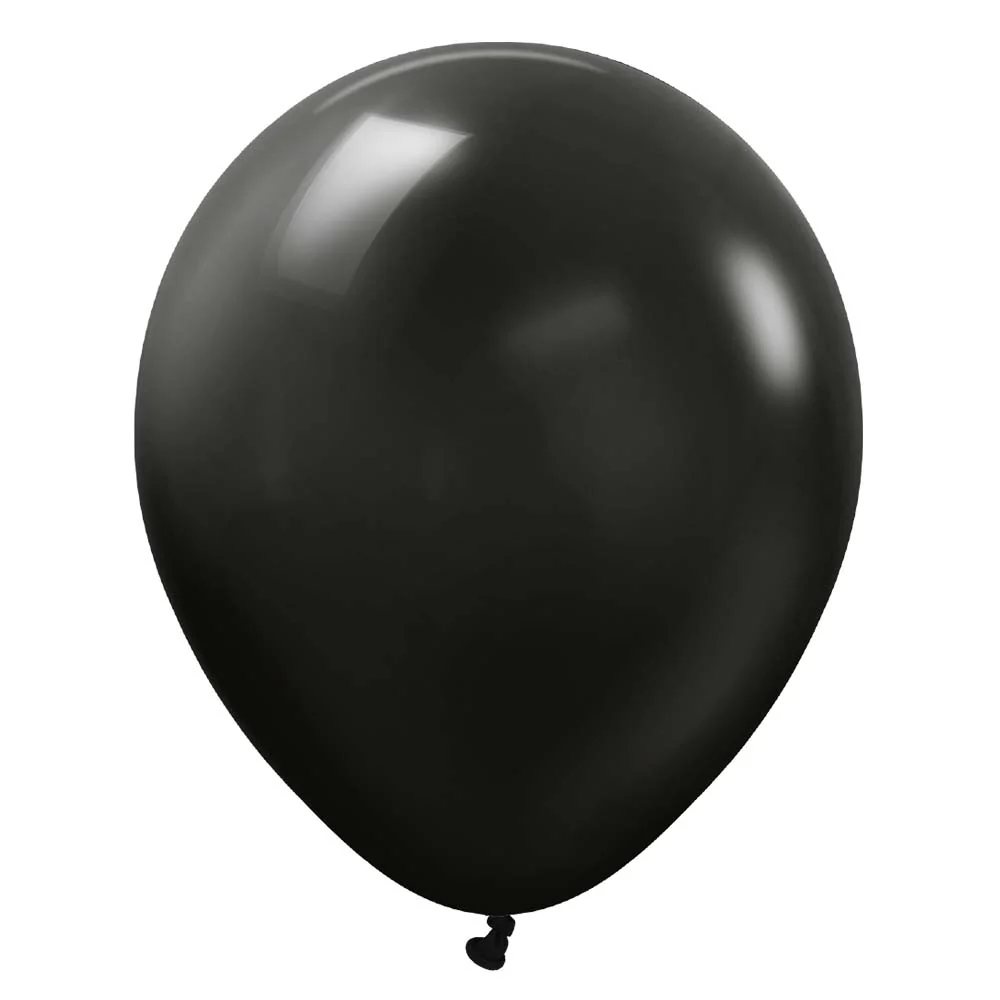 12-inch Black latex helium balloon