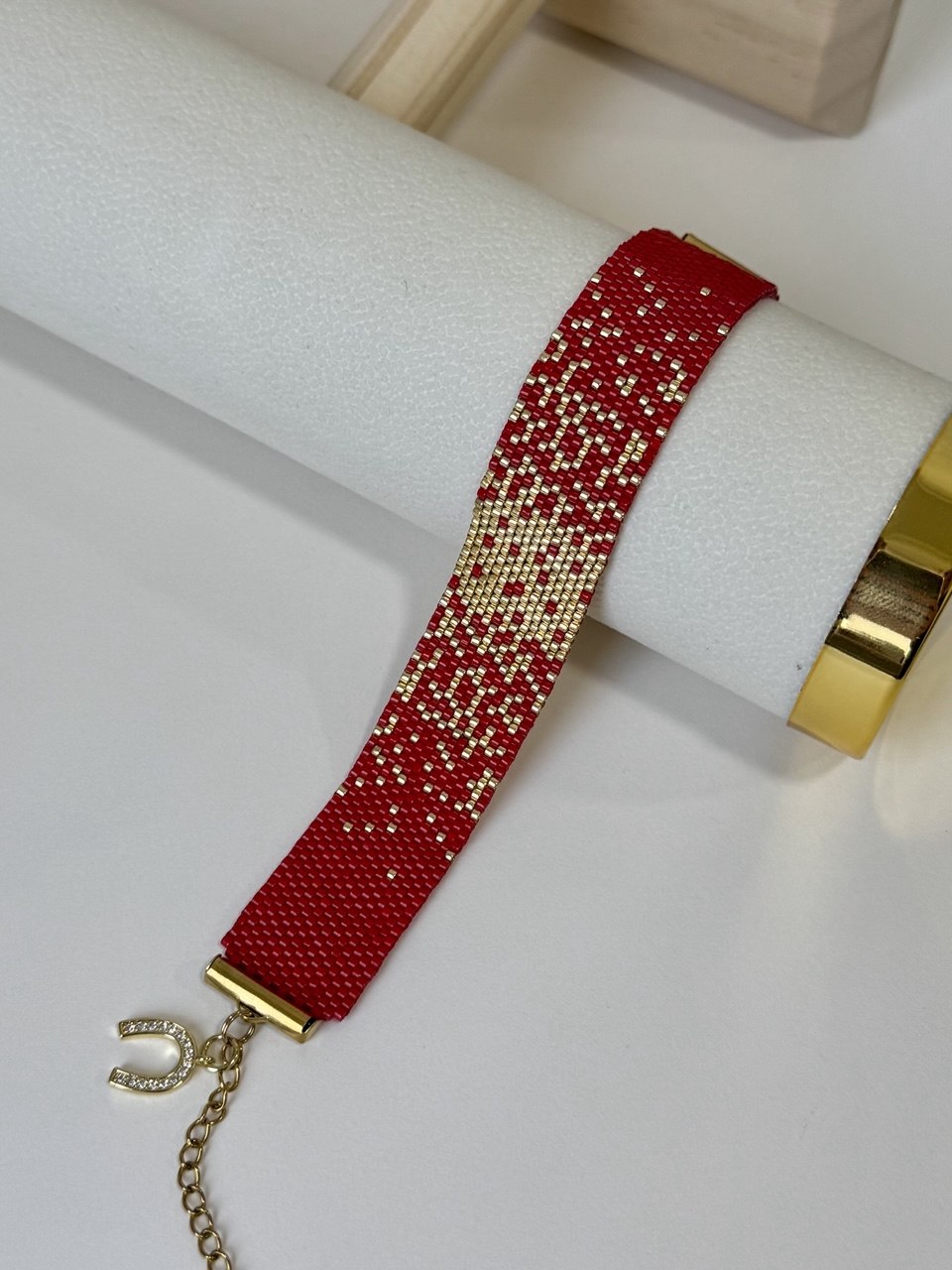 Браслет red & gold gradient
