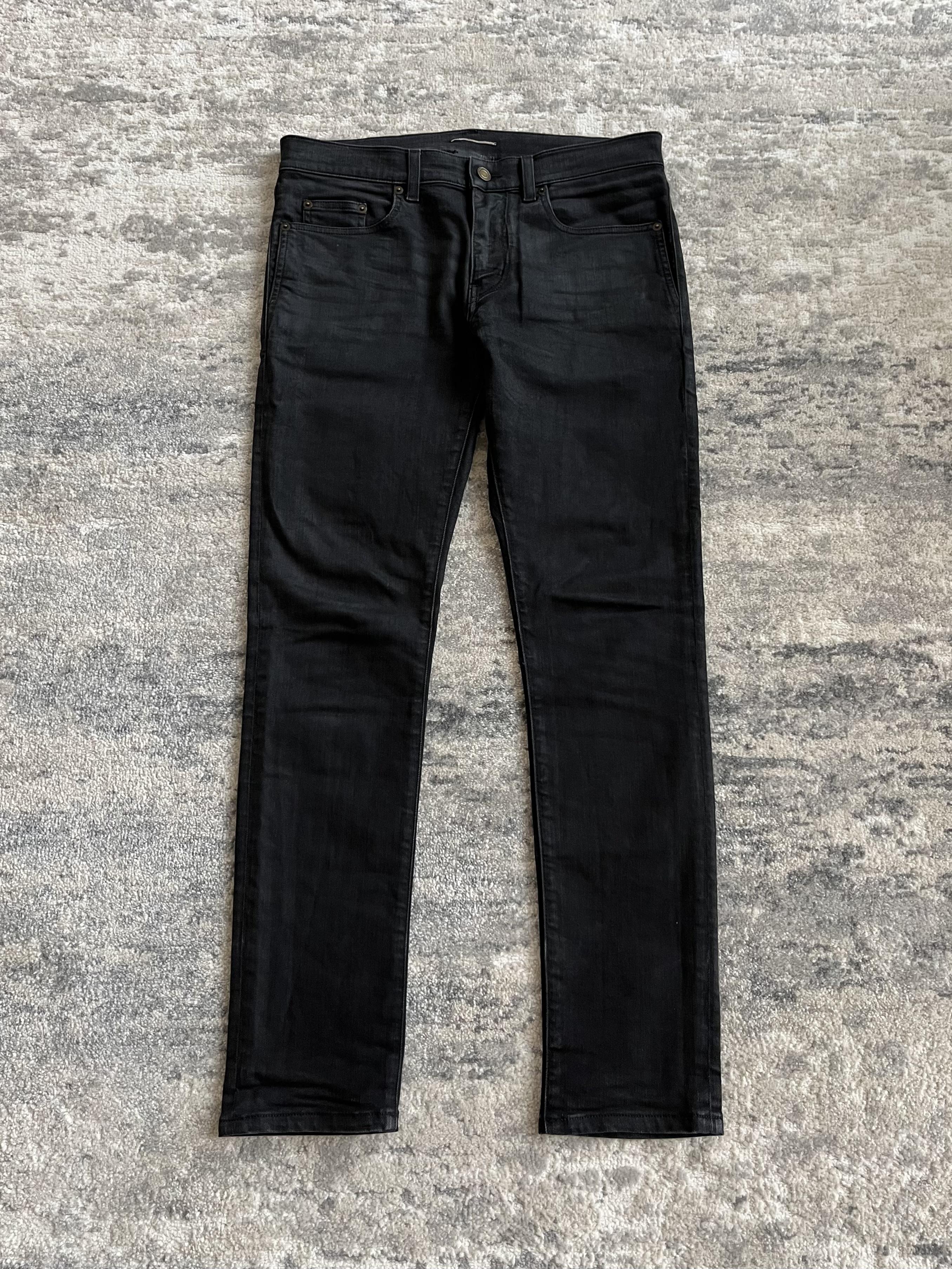 saint laurent paris light waxed d02 denim