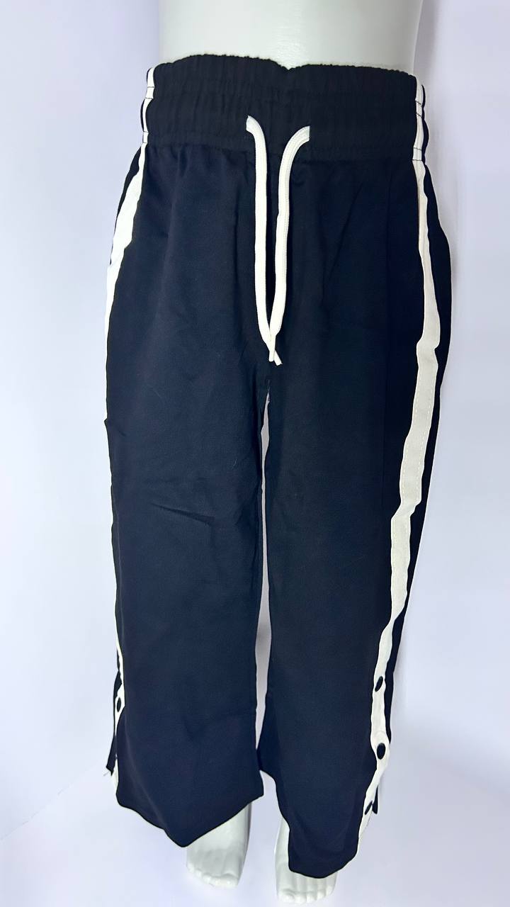 Чорні штани з лампасами для дівчат 4-16 років