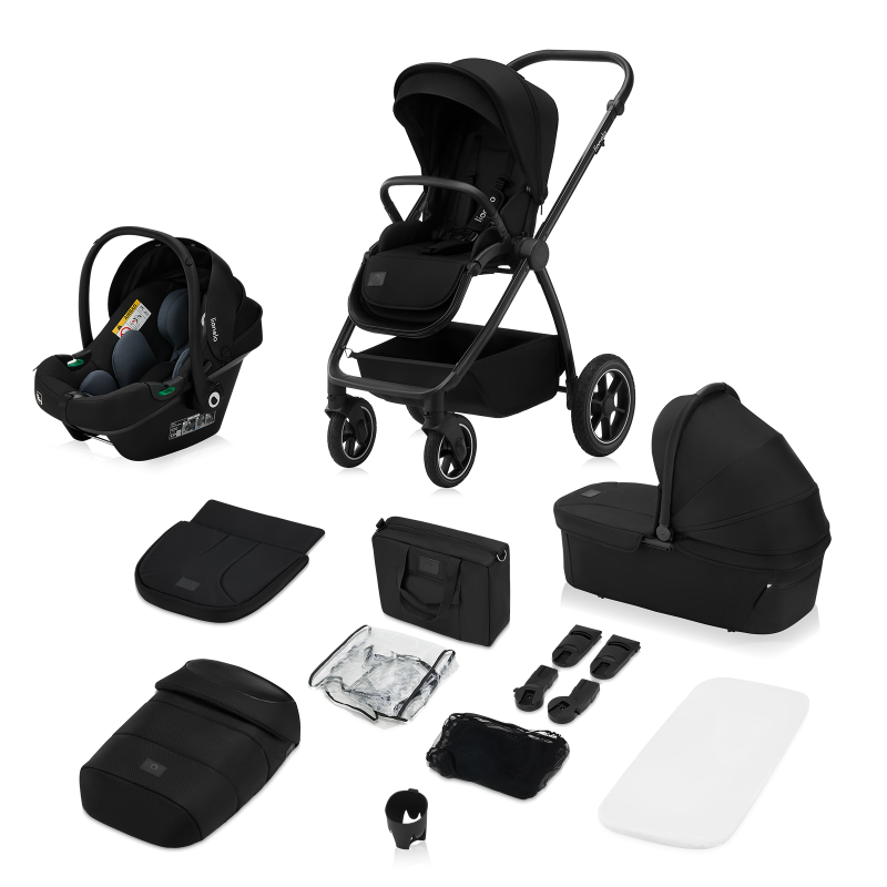 Коляска 3 в 1 Lionelo Meril Black Onyx