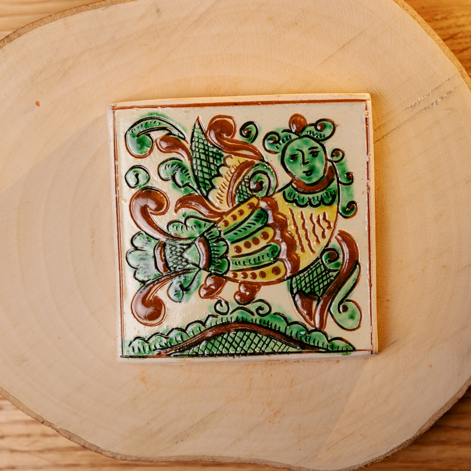 Плиточка "Птиця", 10*10 см