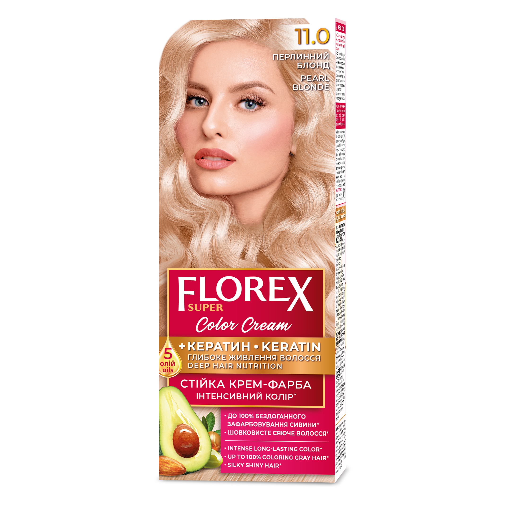 Стійка крем-фарба для волосся Florex Super Перлинний блонд 11.0
