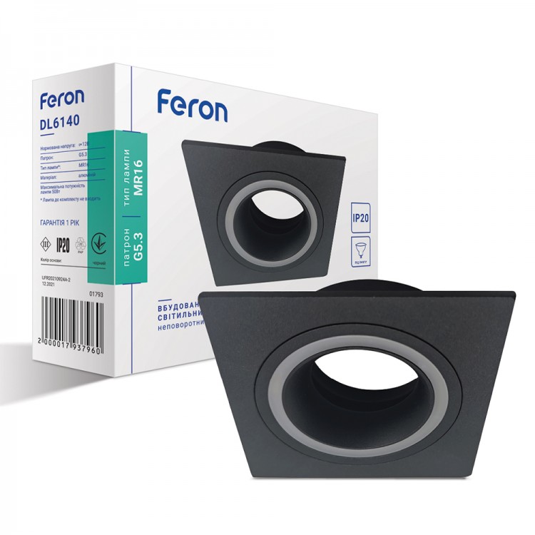 Вбудований неповоротний світильник Feron DL6140