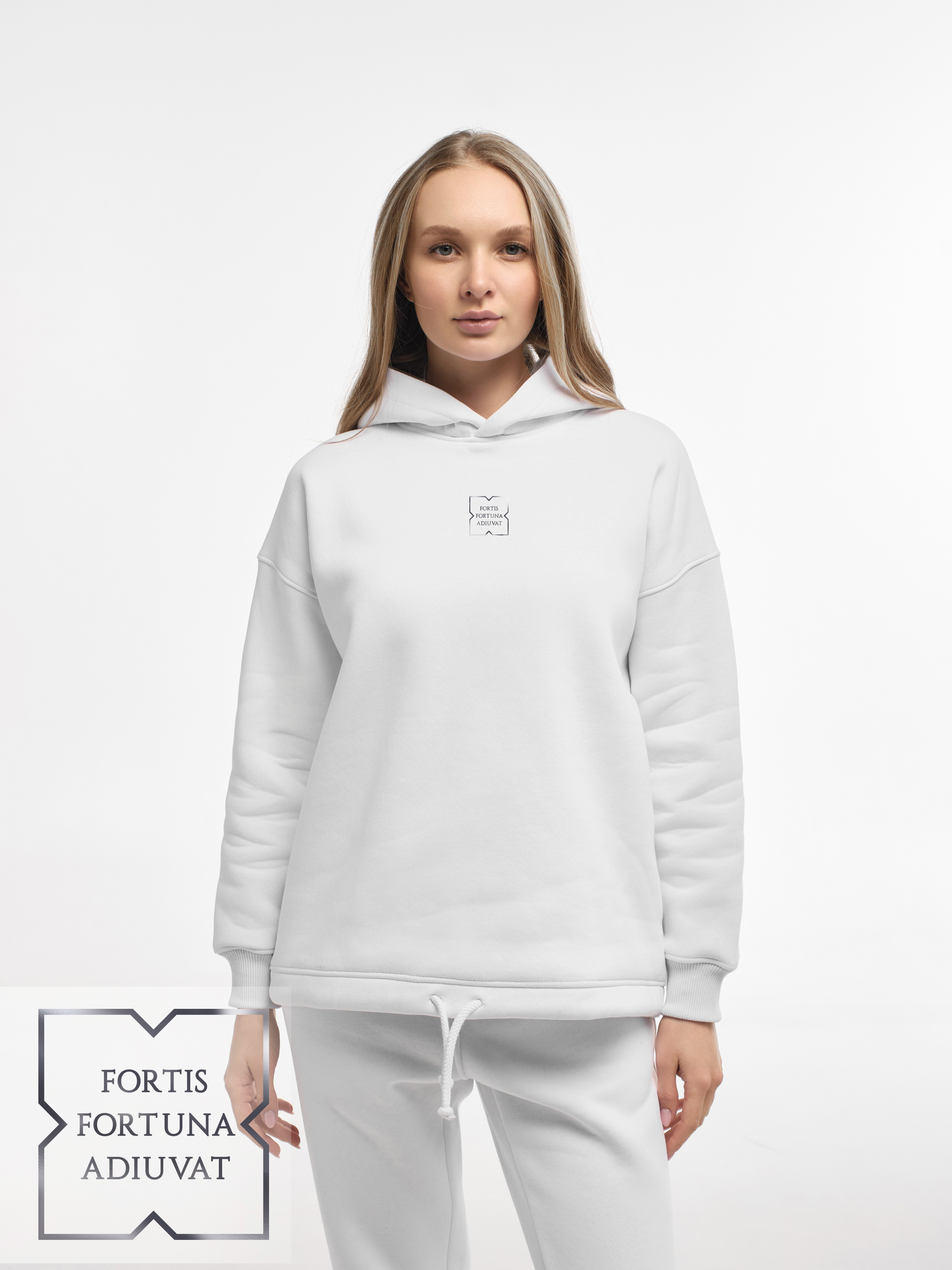 HOODIE "FORTIS FORTUNA ADIUVAT"  | LACE | WHITE EMOTION | XH2