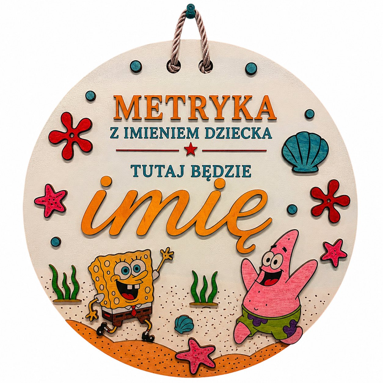 🎁 Metryczka z imieniem dziecka – zaprojektowana według Twoich życzeń 🎁