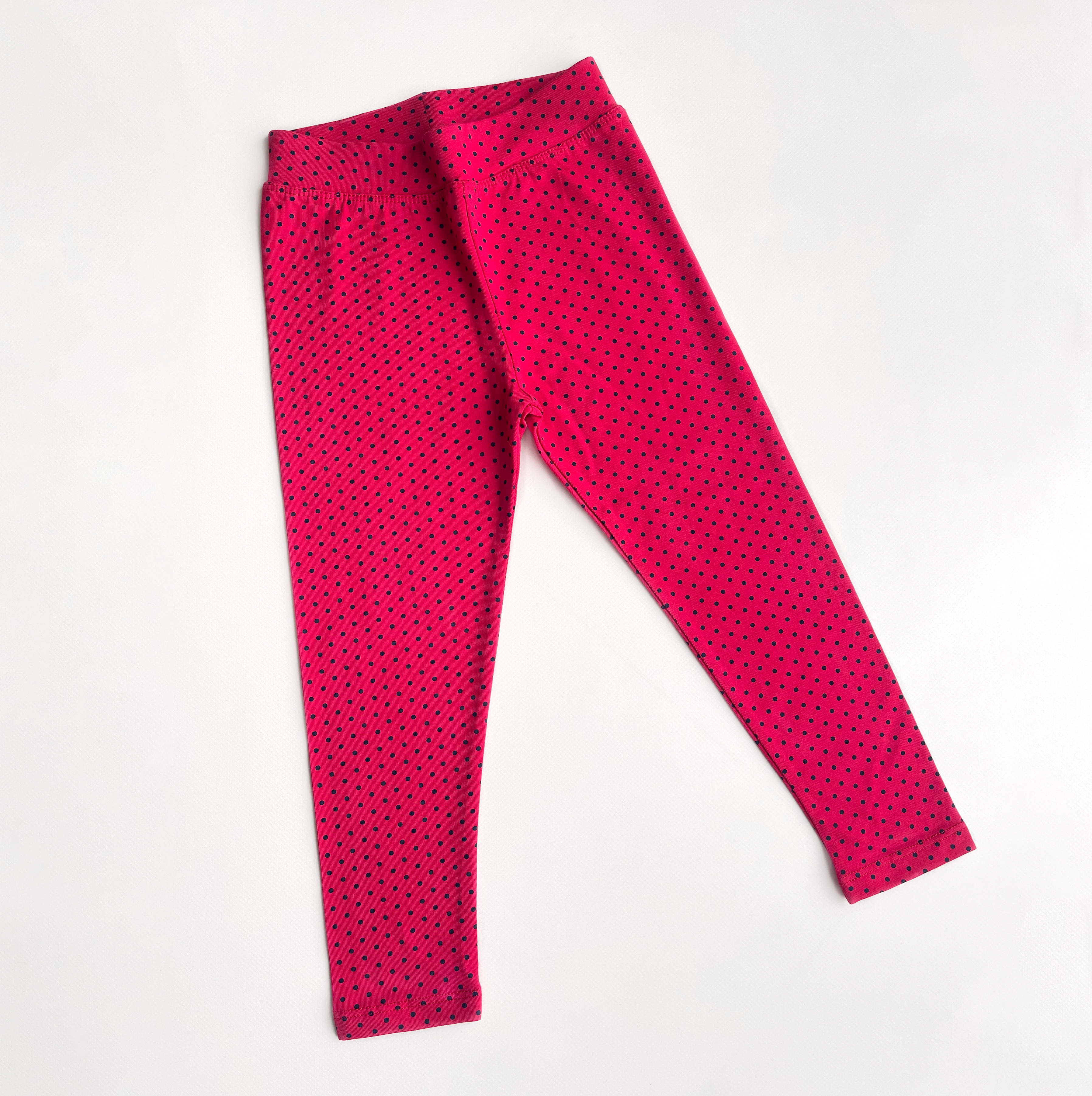 Червоні лосини в горошок (98 см)