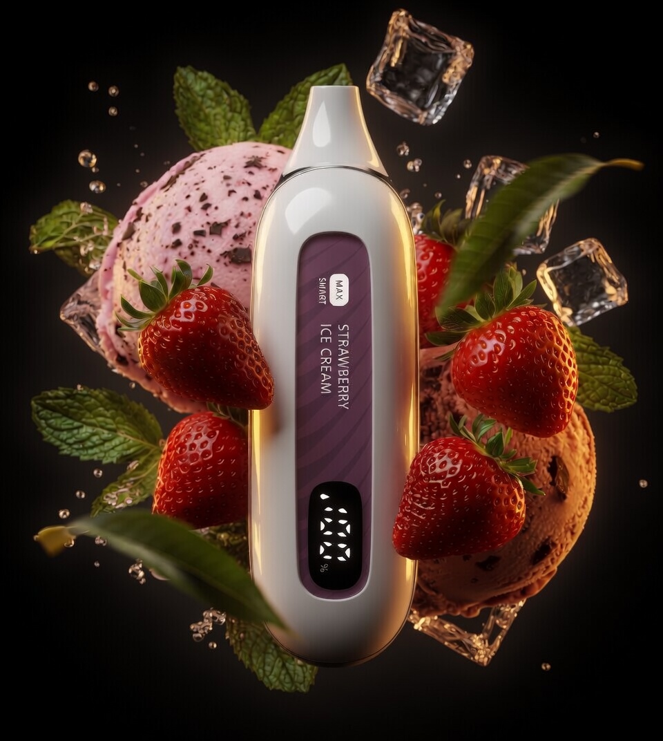 MAX SMART 12000 Strawberry Ice Cream ( Полуничне Морозиво )