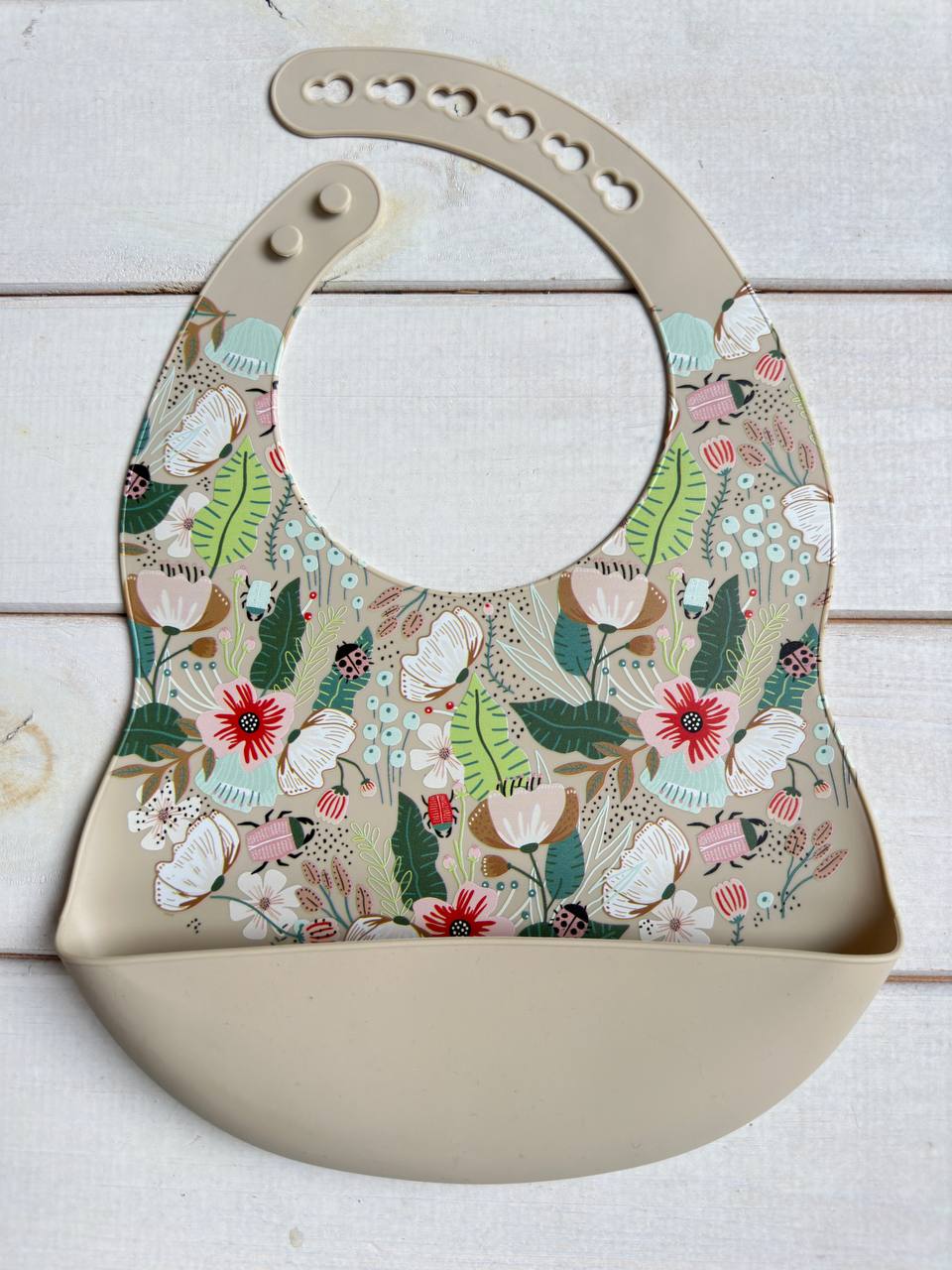 Дитячий силіконовий нагрудник принт 