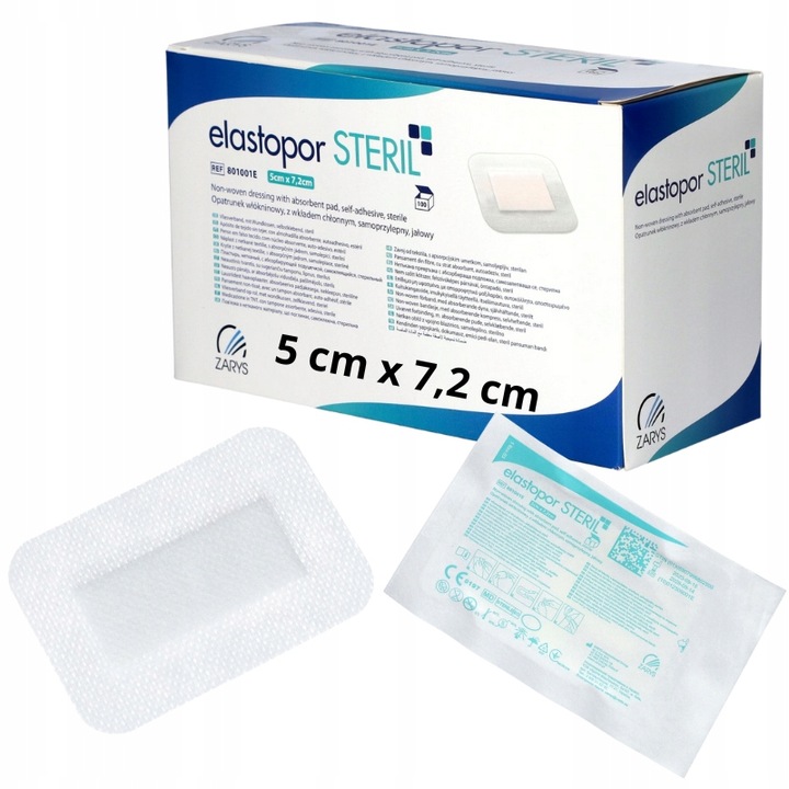 Elastopor Steril 5×7.2 см пов'язка для ран з абсорбуючим вкладишем 1 шт.