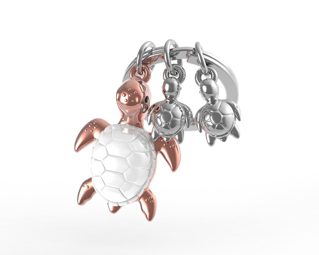 Брелок Metalmorphose Turtle Family – стильний металевий аксесуар із сім’єю черепашок для ключів, сумок чи рюкзаків