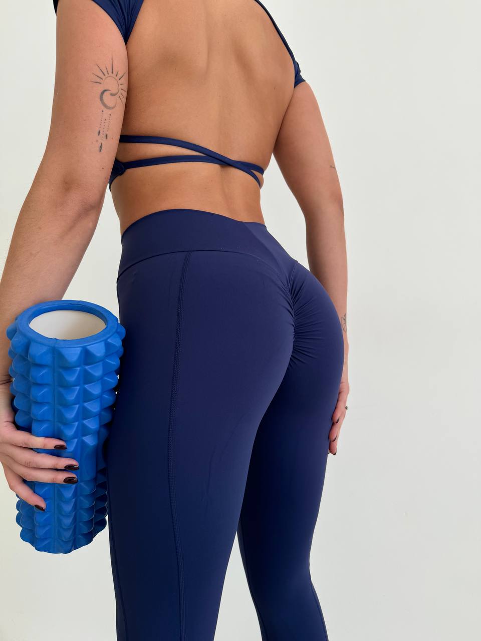 Лосини Преміум якість із Пуш ап 03 в синьому кольорі