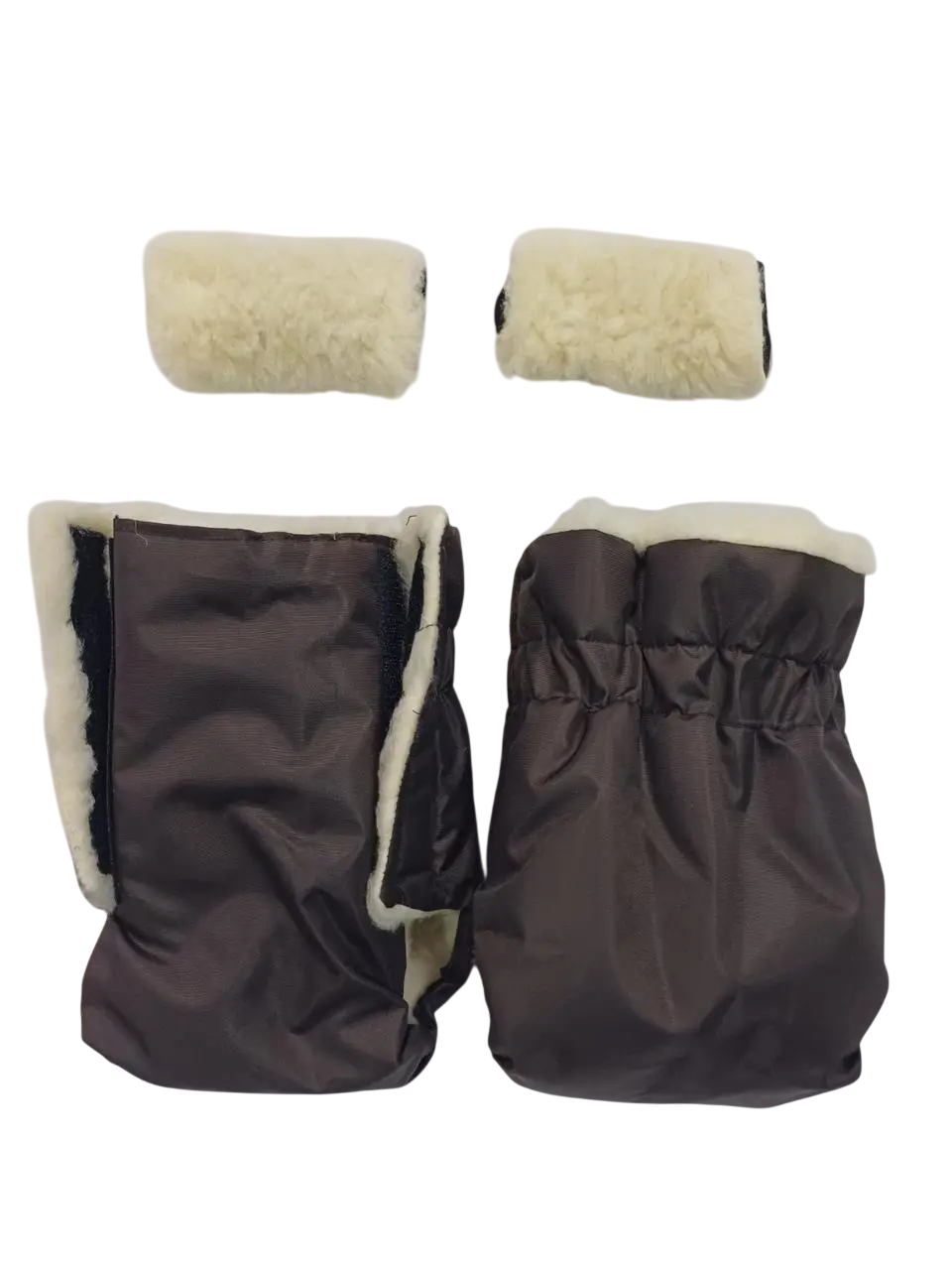 Рукавички муфта для коляски шоколад