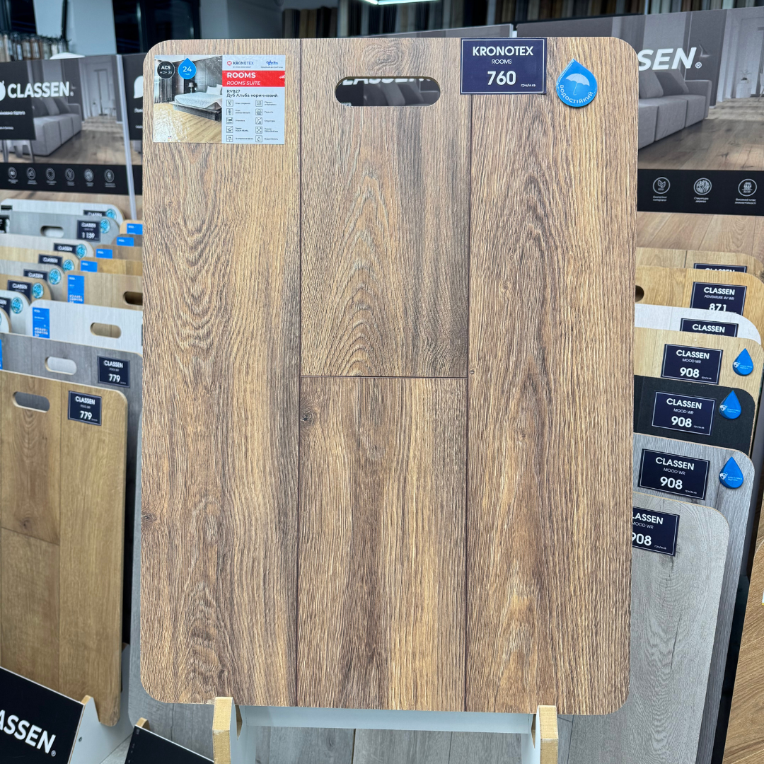 Ламінат KRONOTEX Дуб Альба Платиновий RV826ER