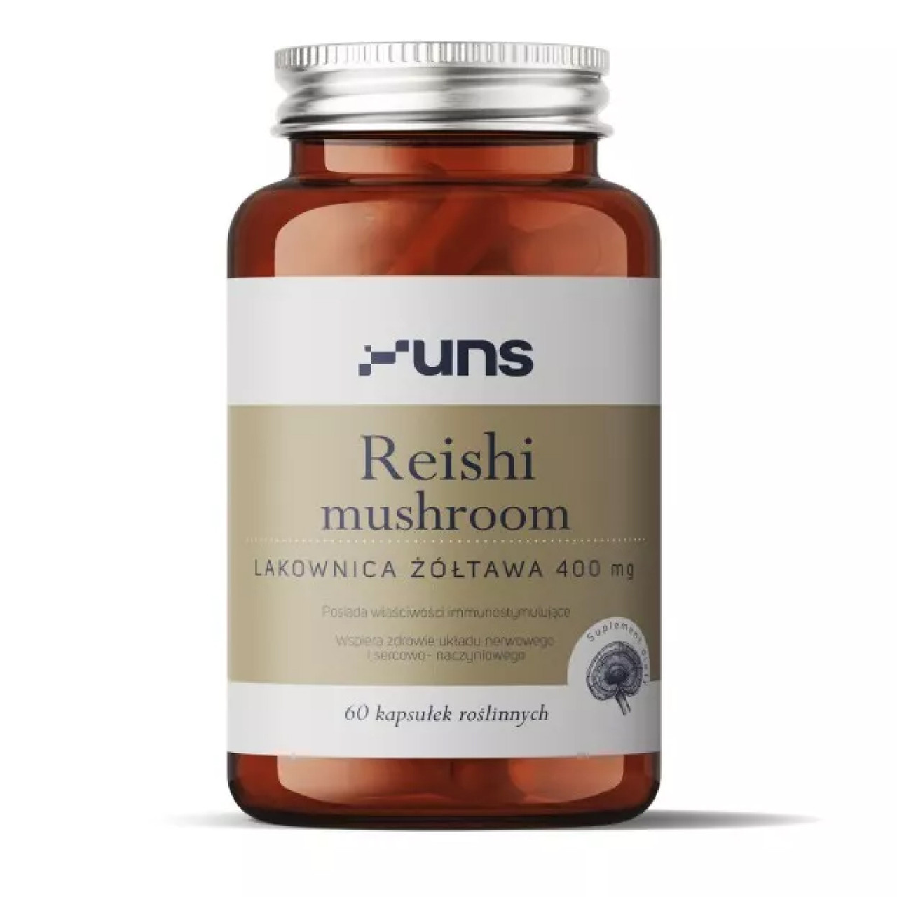 Ферментований гриб рейші, Reishi Mushroom - 60 veg caps