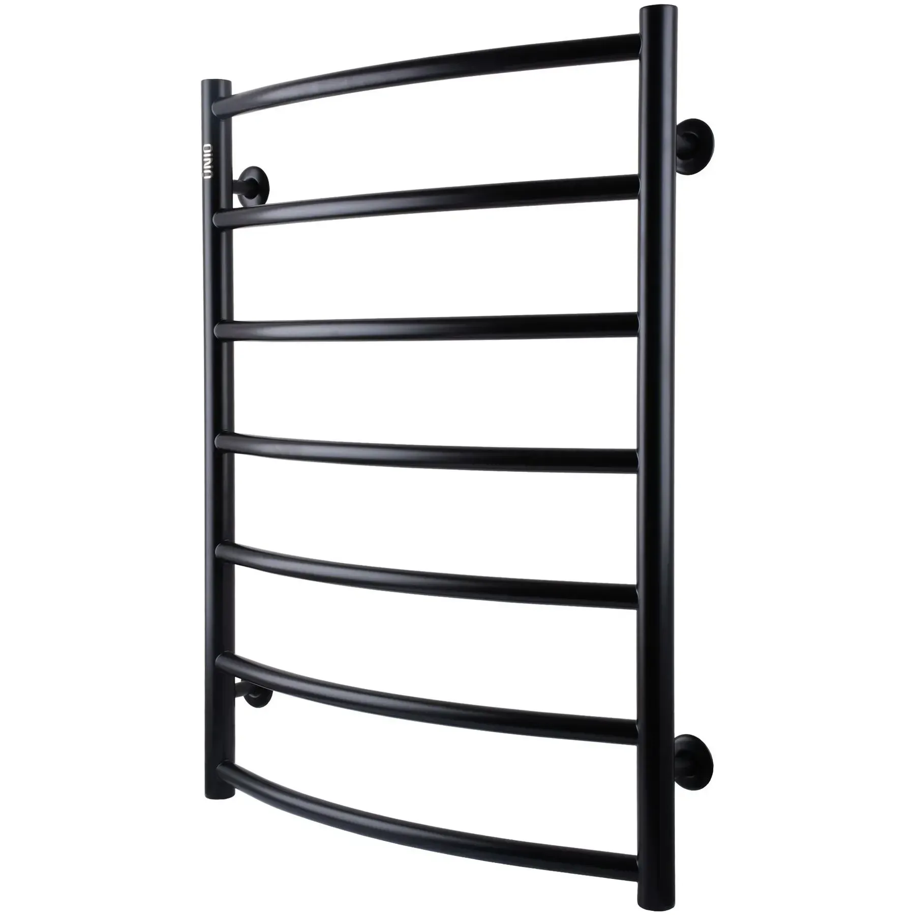 Рушникосушарка UNIO LD W 700-500-7 BLK Драбинка Дуга (водяна, чорна)