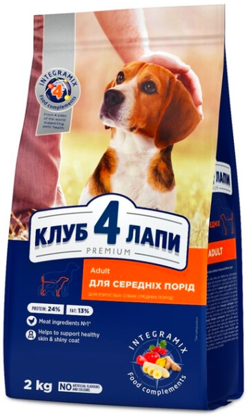 Клуб 4 лапи Premium сухий середні породи собак 2кг