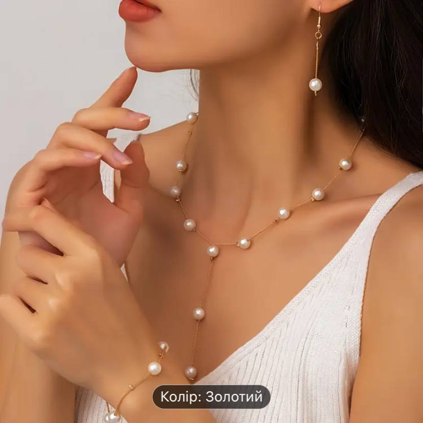 Кольє+сережки 5