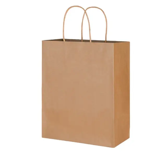 Пакет паперовий 260х150х350 з ручками бурий, упаковка 100 шт, 004200161