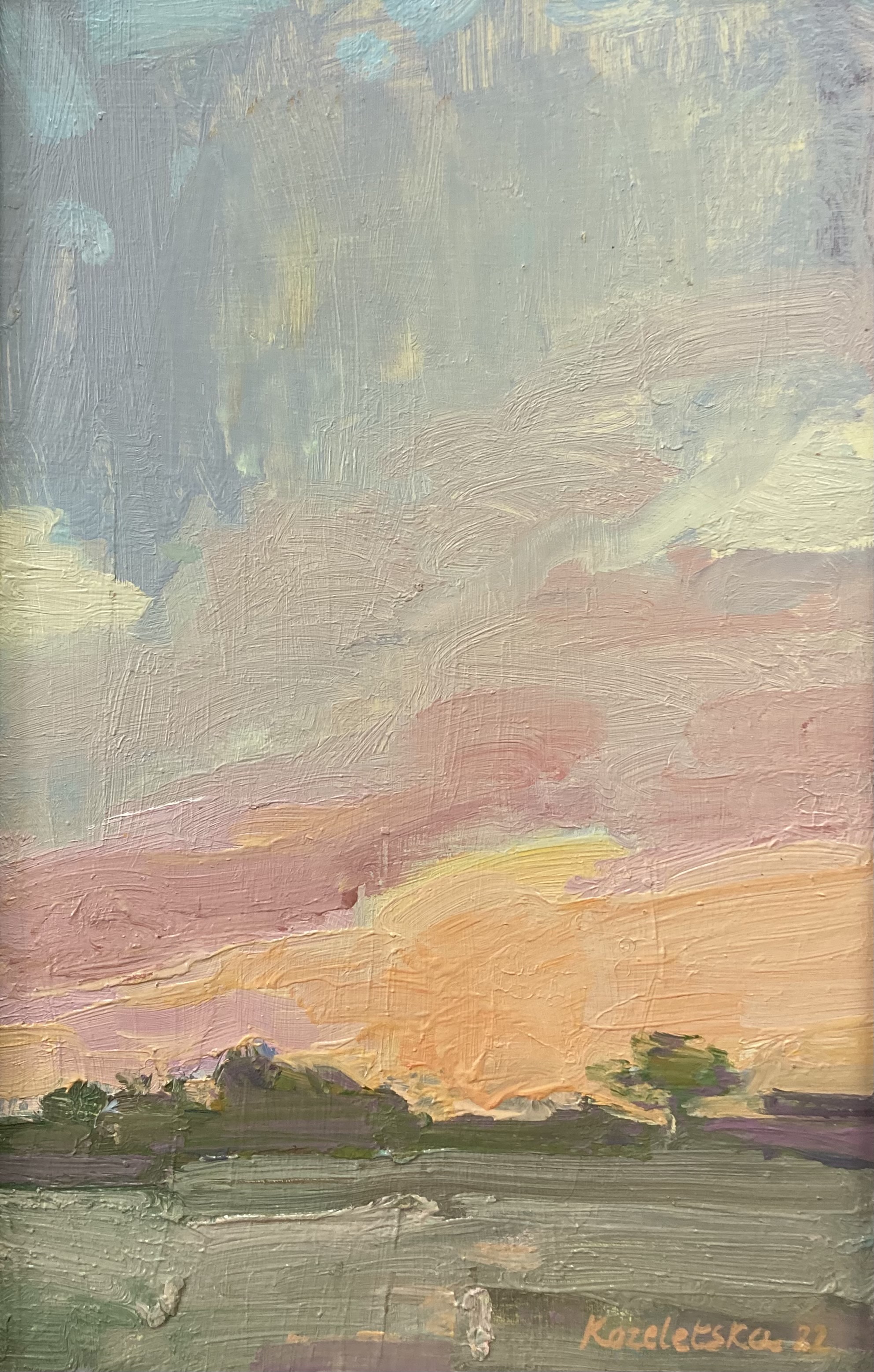 Mood of nature, 2022, 30x20 sm, oil on cardboard