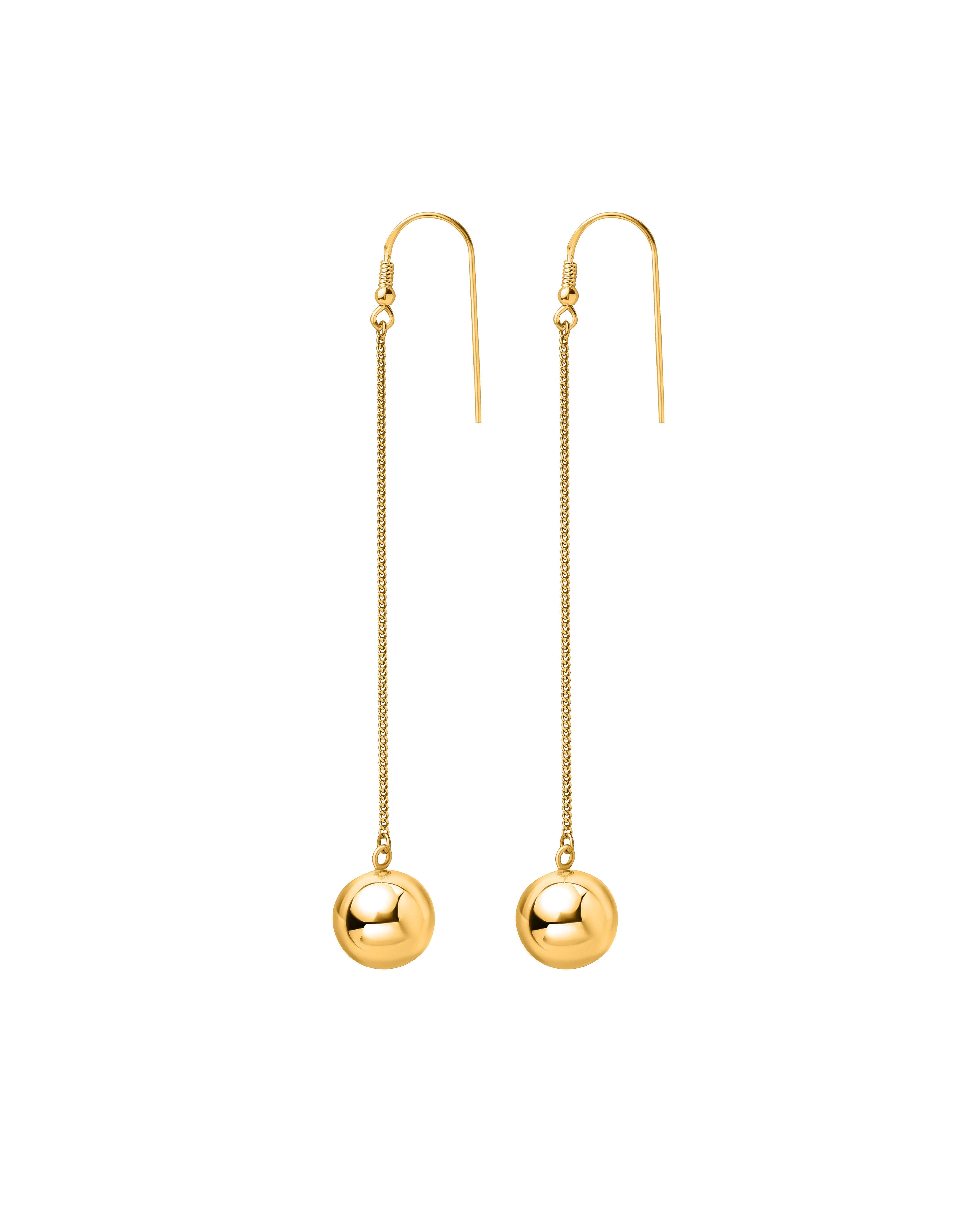 Sphere Earrings Gold Plated