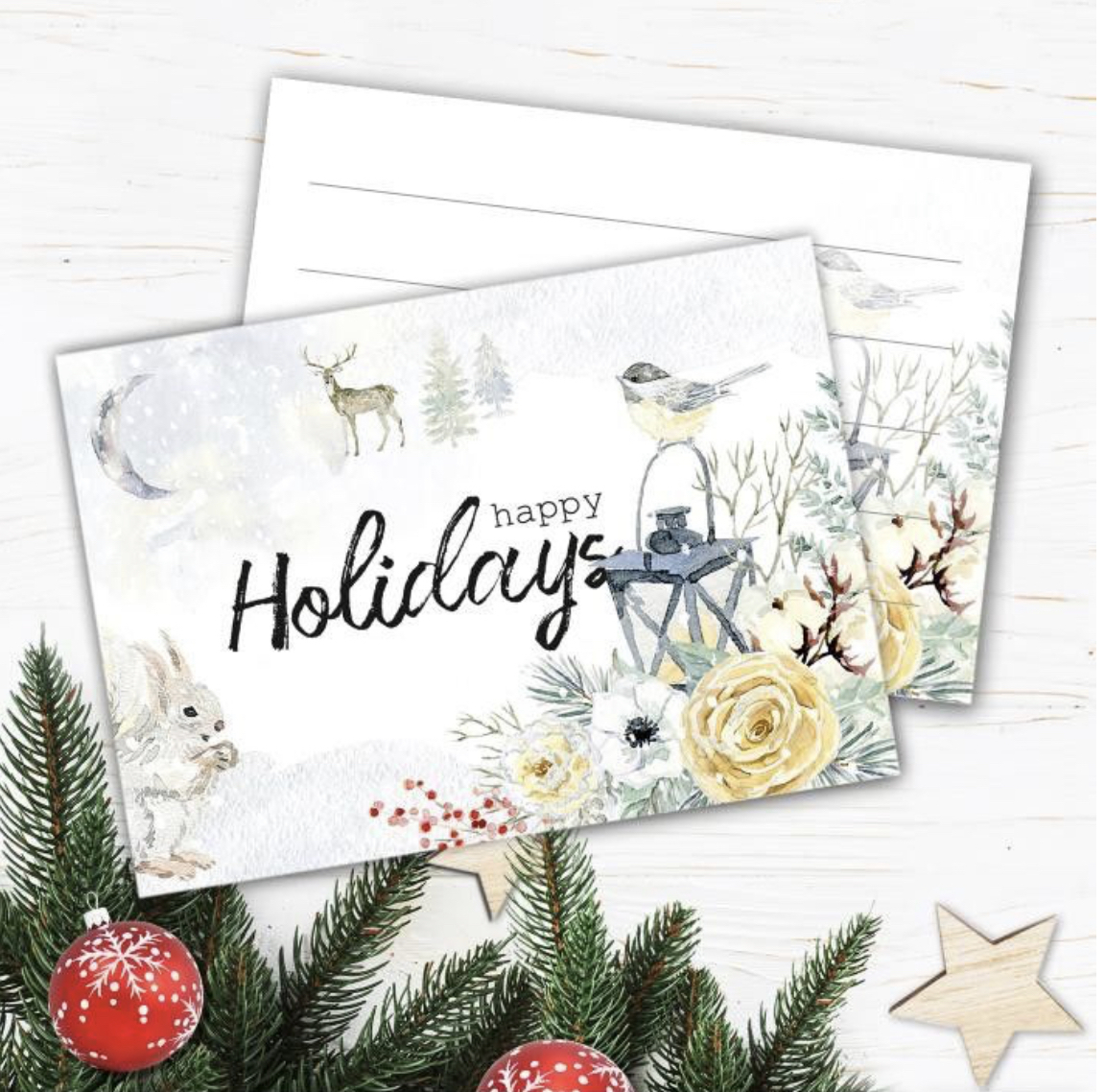Листівка новорічна "Happy holiday"