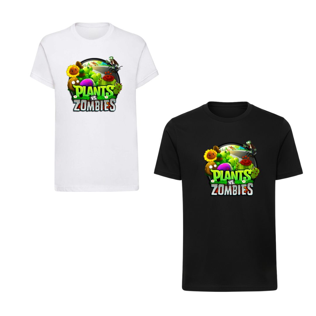 Дитяча футболка з принтом Рослини проти зомбі Plants vs Zombies
