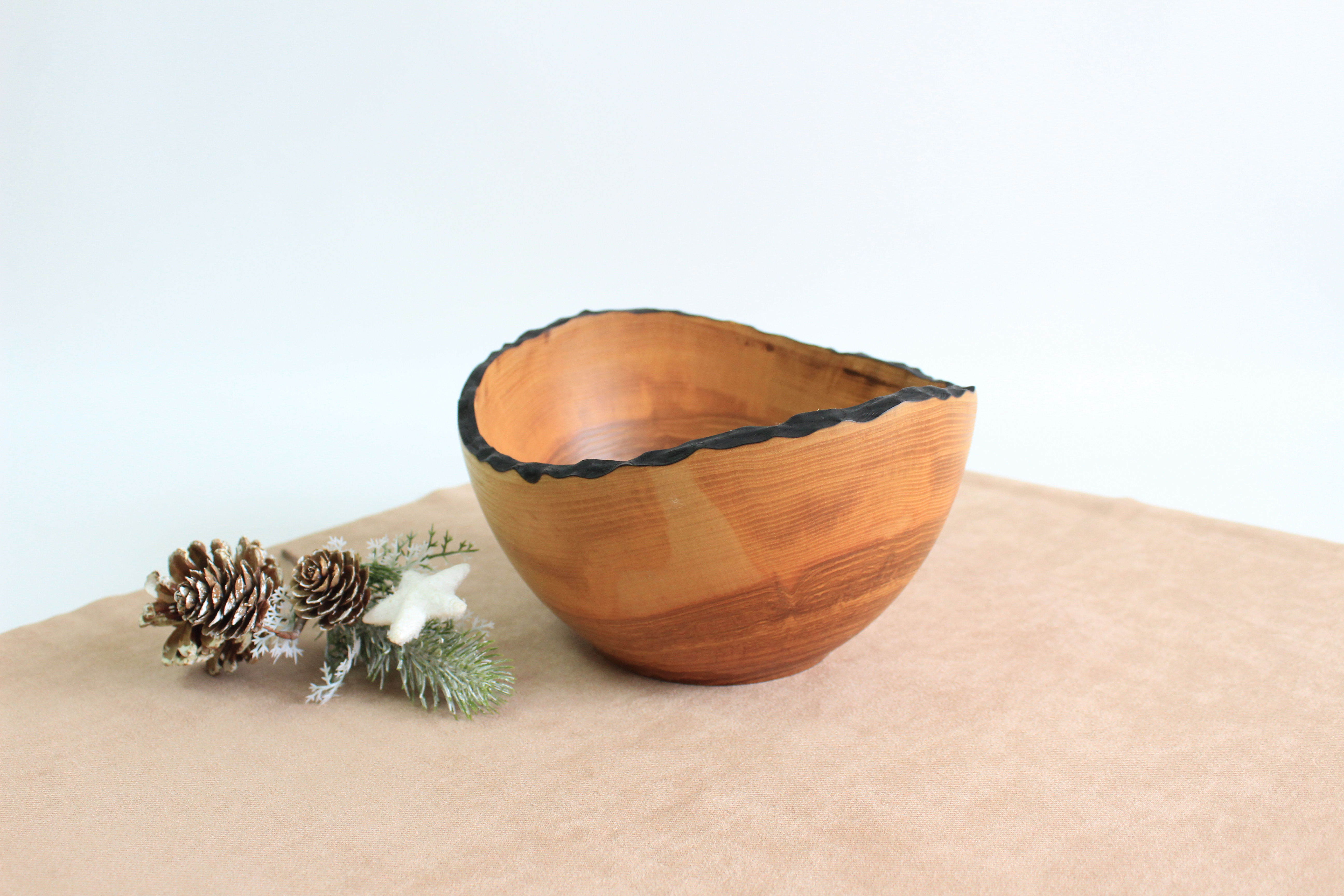 Salad bowl handmade, farmhouse wooden dinnerware