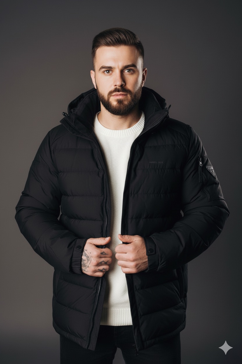 Базова чоловіча тепла куртка black