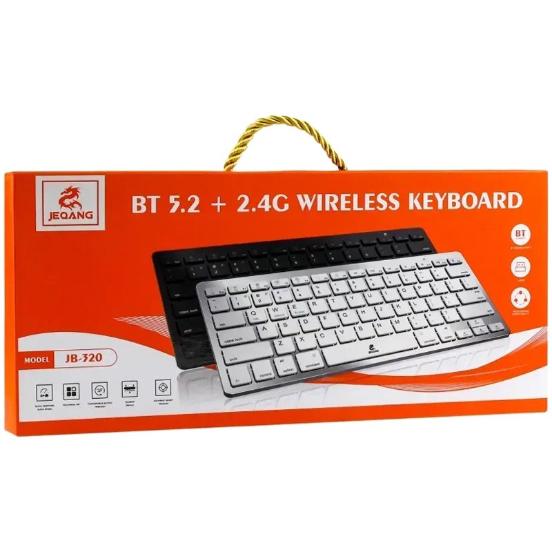 Клавіатура бездротова JEQANG JB-320 Accum, Bluetooth Black