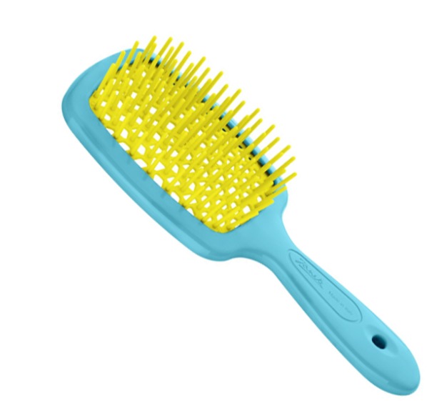 Janeke Superbrush щітка для волосся голуба з жовтим