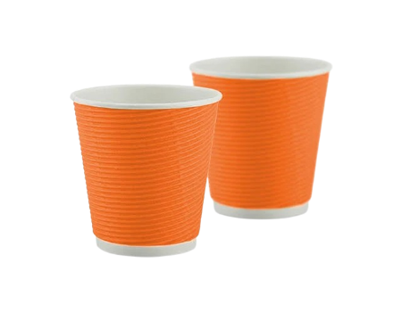 Стакан гофрований 110 мл (помаранчевий), КР-60, 25 шт