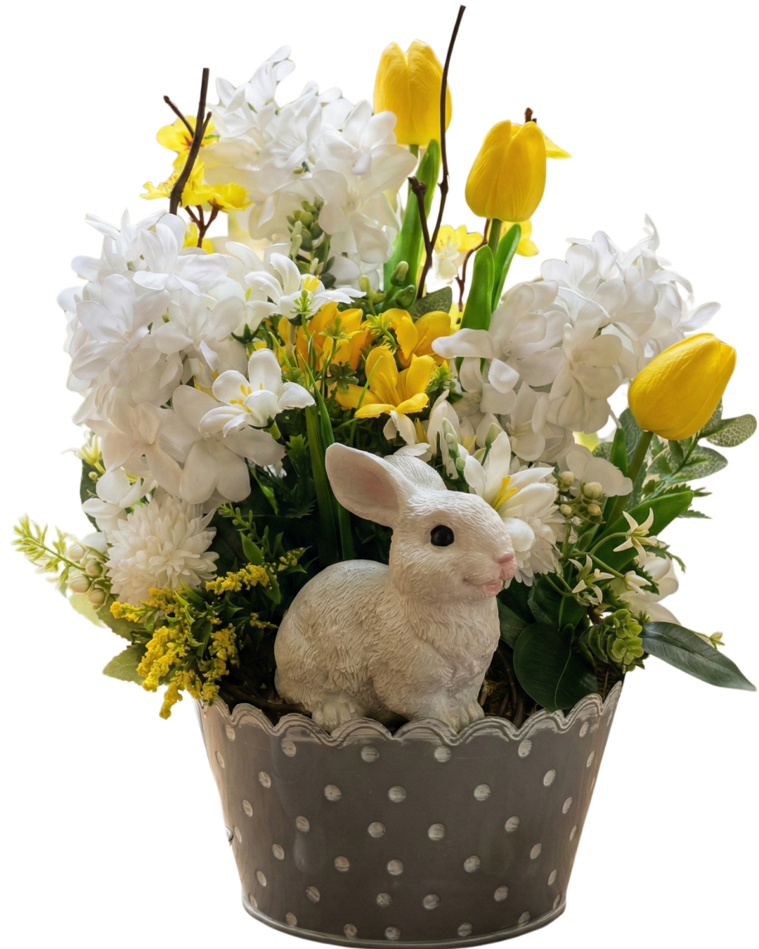 Nyuszis tavaszi asztaldísz (45x30 cm)