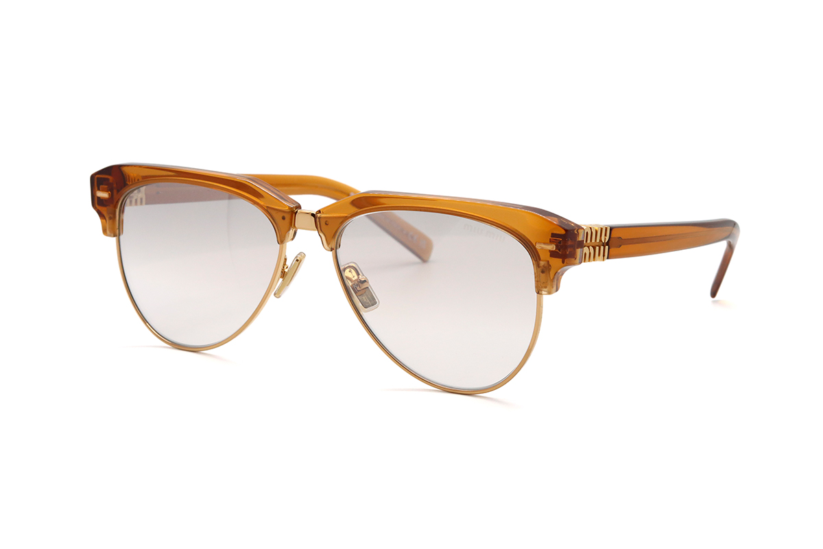 MIU MIU 09ZS 15T8K1 CLEAR SILVER GRADIENT 57