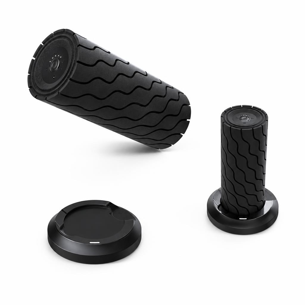 Комплект Масажний циліндр Theragun Wave Roller + Універсальний бездротовий зарядний модуль