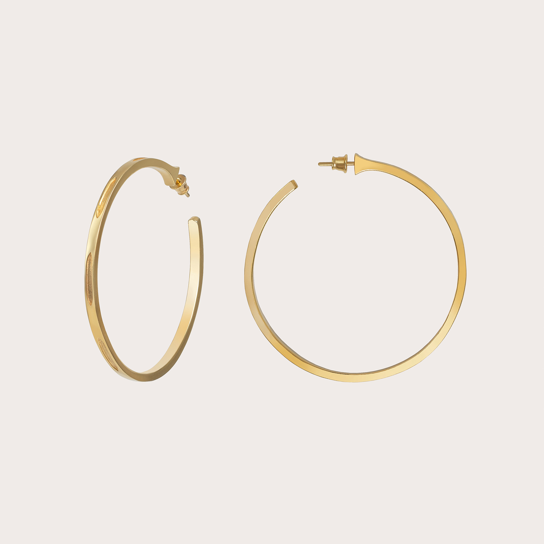 Сережки "Коло" середні в позолоті