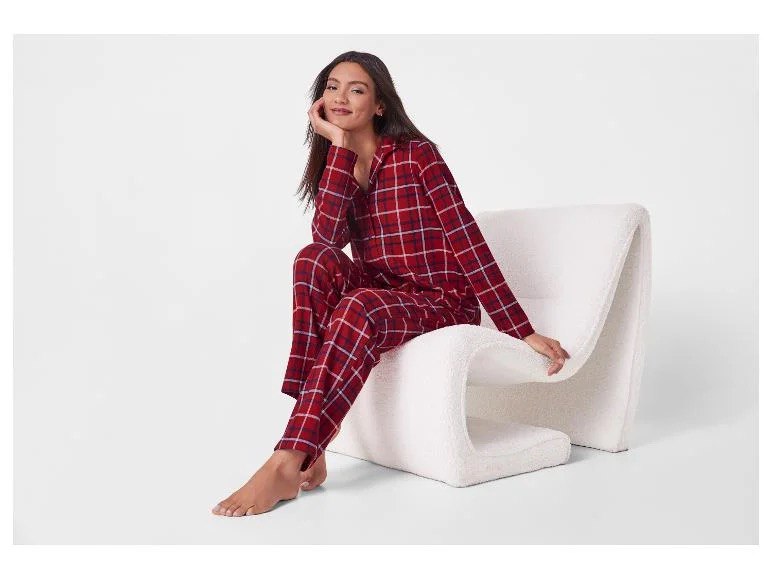 Жіноча піжама у червоно-білу клітинку ❤️