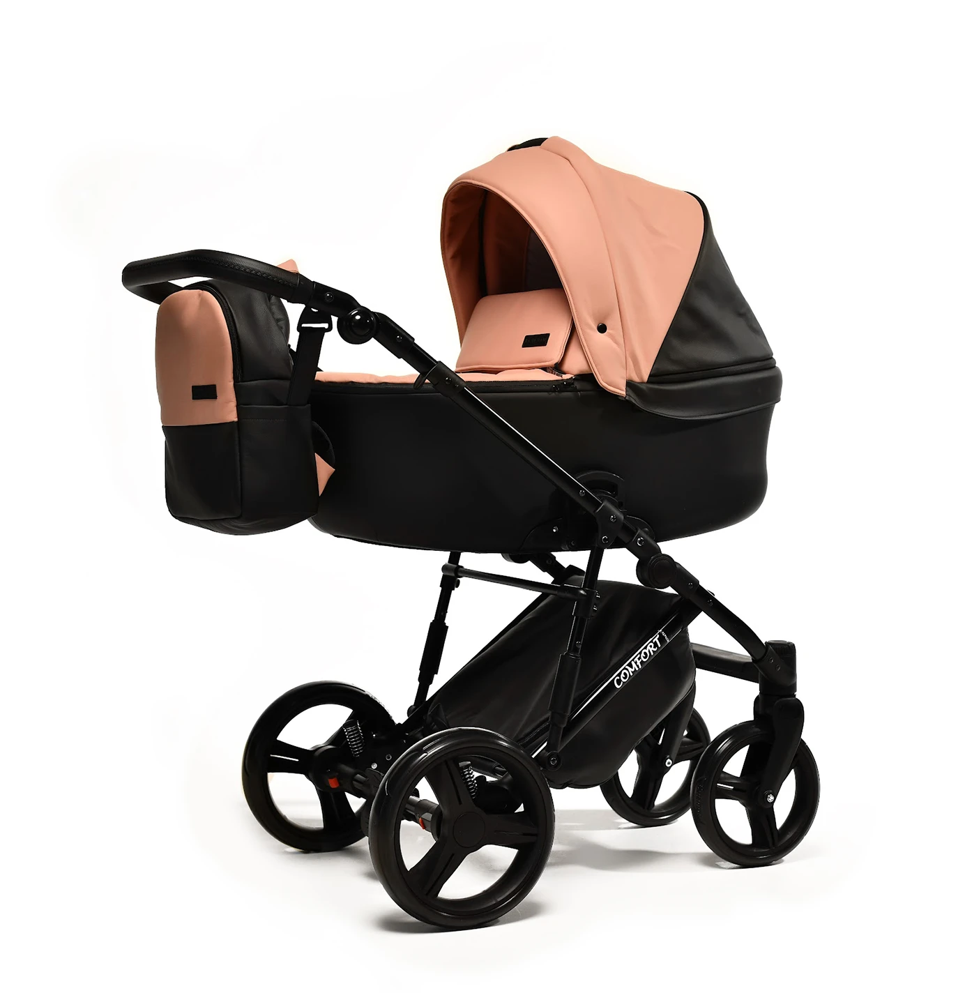 Коляска 2в1 Donatan Comfort екошкіра рожевий