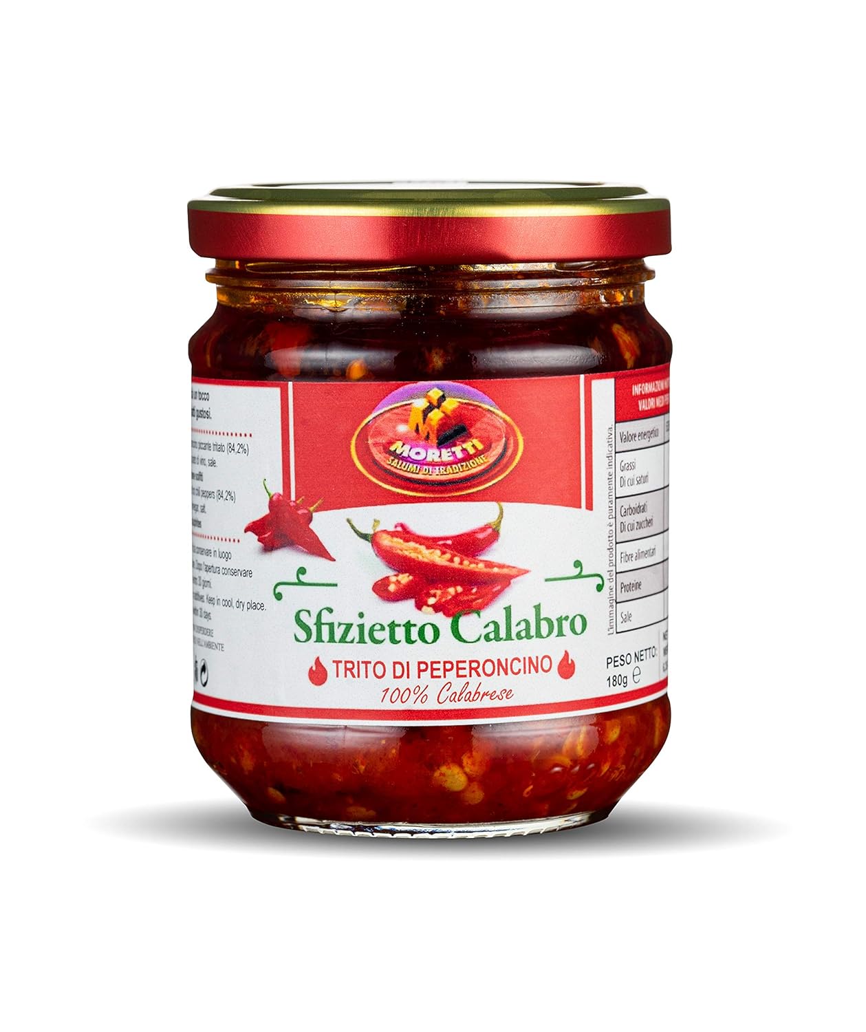 Moretti Italian Pepper Hot Sauce Chili Sauce Гострий Соус з калабрійського пеперончино 180 г