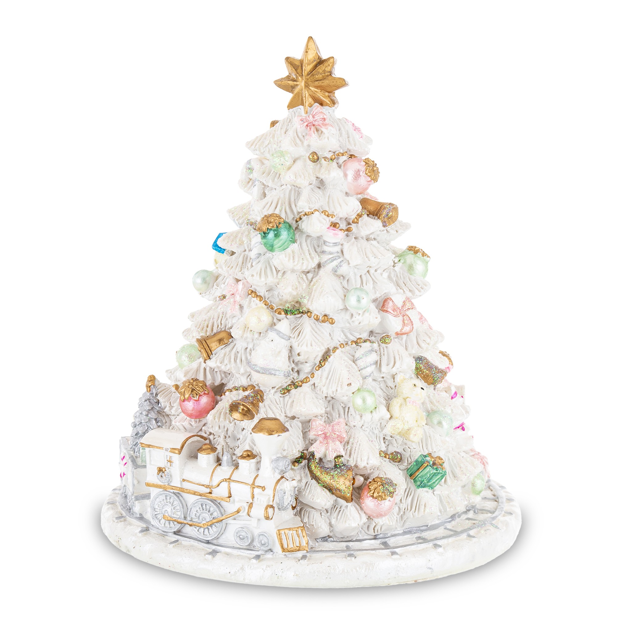 Обертаюча різдвяна ялинка з музичною скринькою