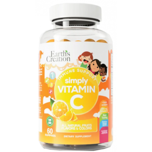 Earth’s Creation Kids Vitamin C – 60 жувальних цукерок