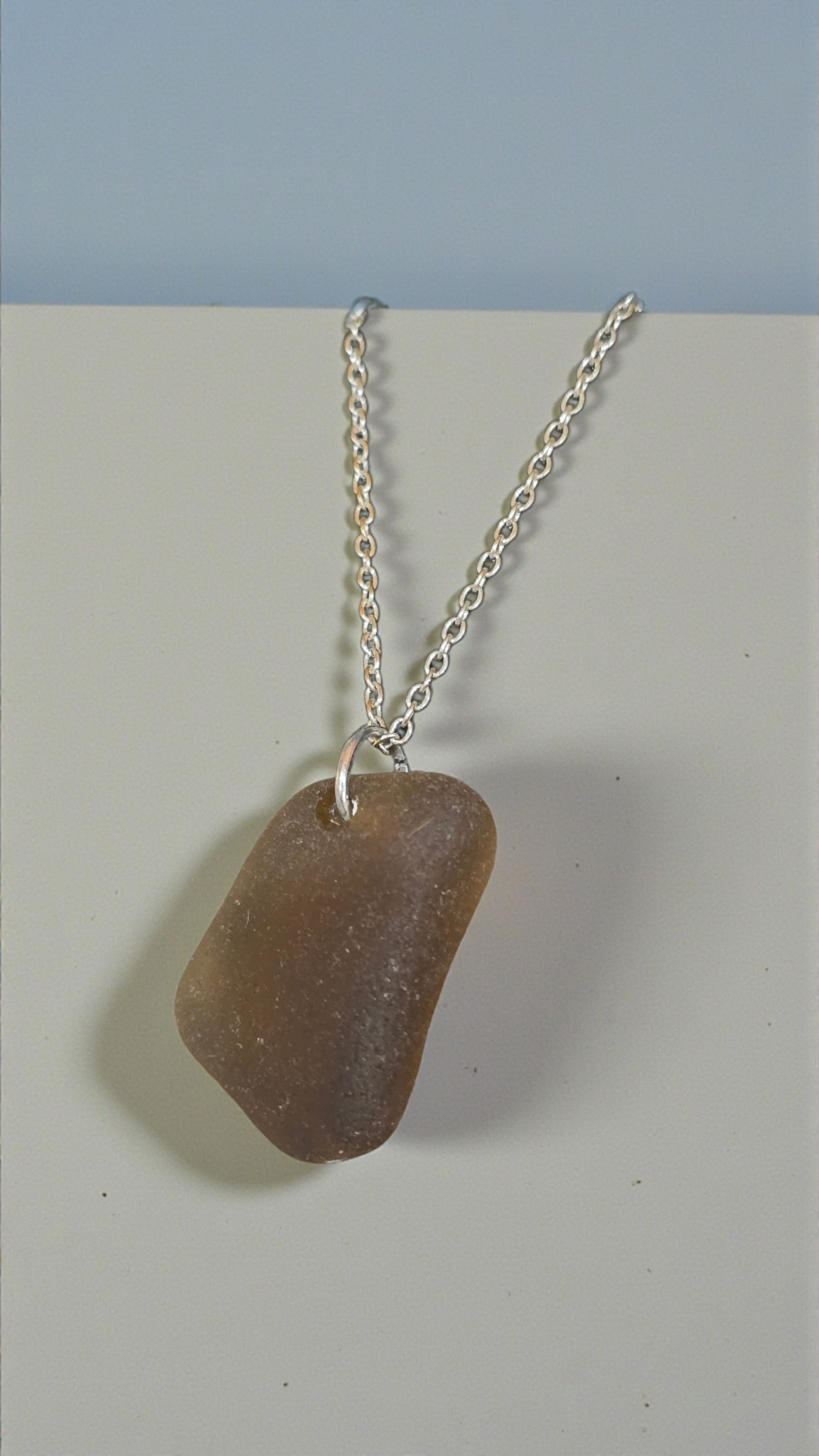 Brown Sea Glass Necklace