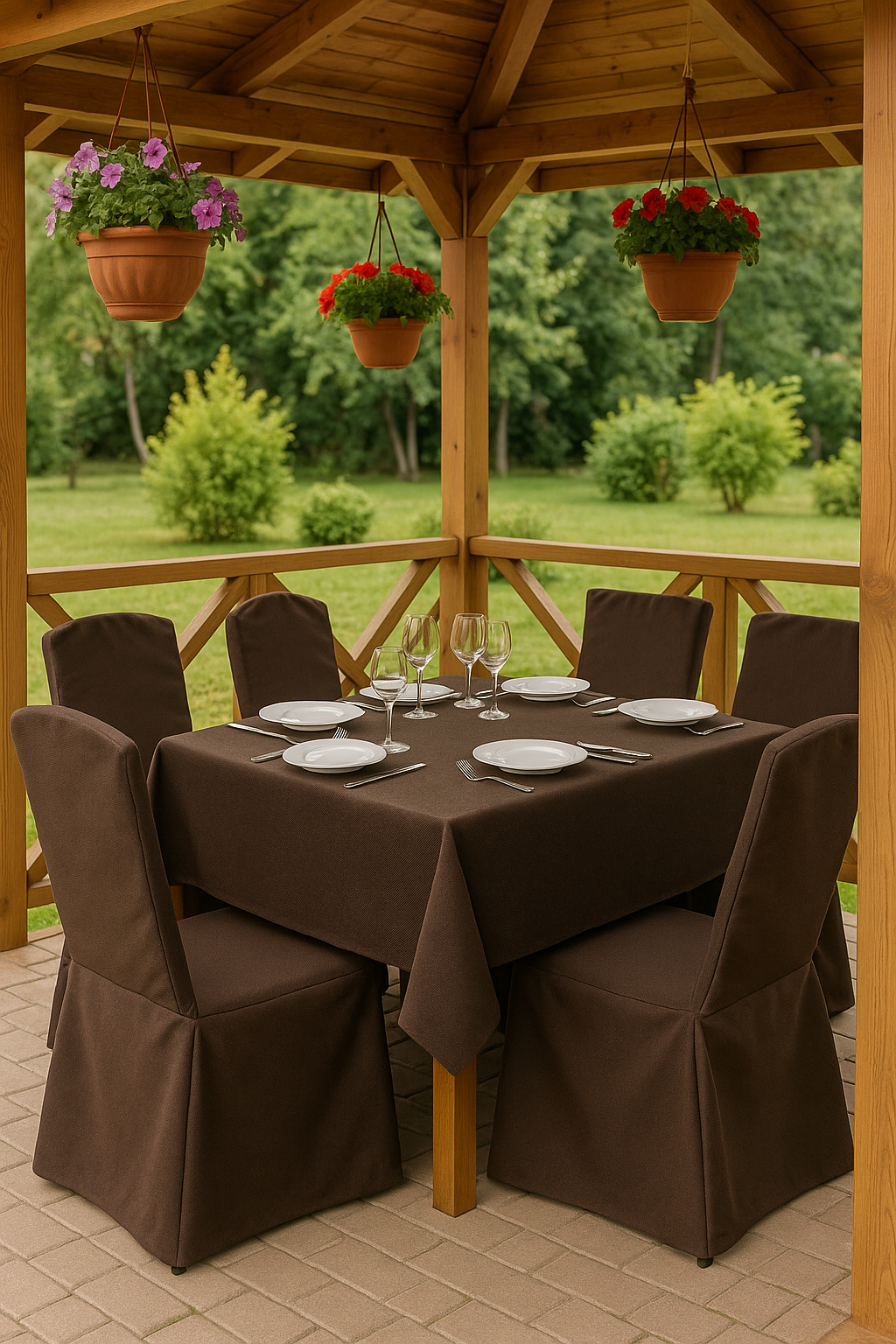 Скатертина для ресторану, кафе "Гіркий шоколад"