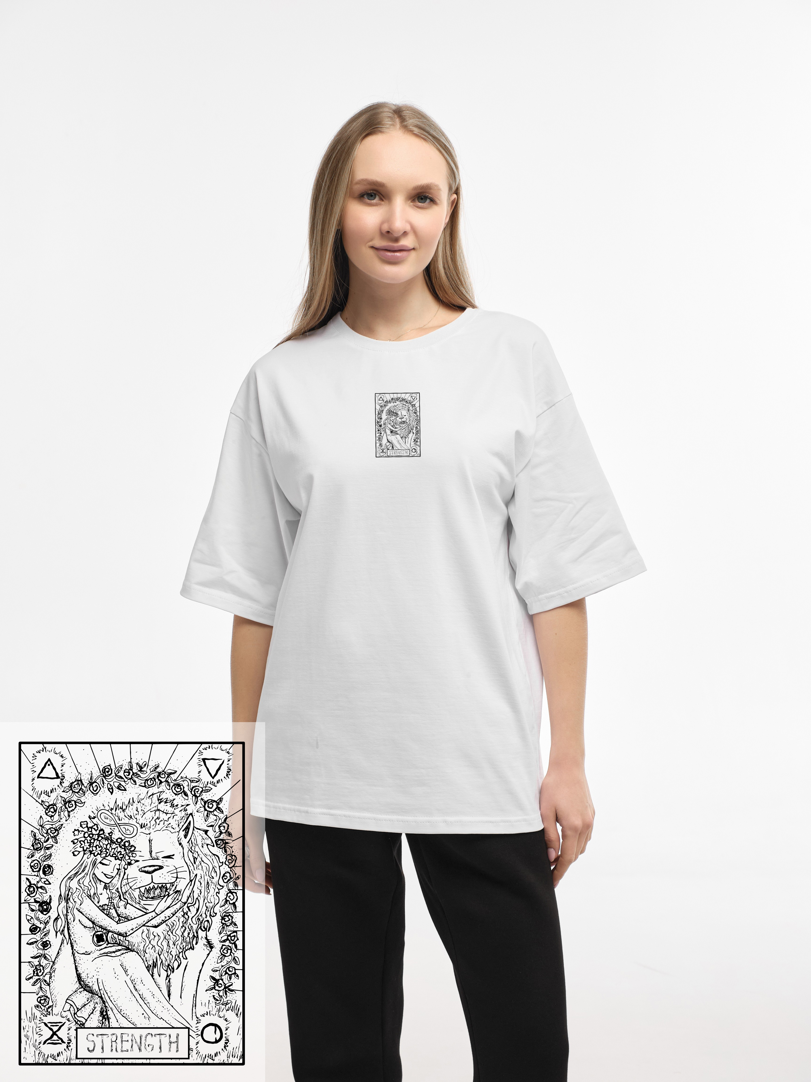 T-SHIRT TAROT “STRENGTH” | WHITE EMOTION | XT1